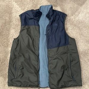 Reversible NorthFace vest size XL blue/navy/gray